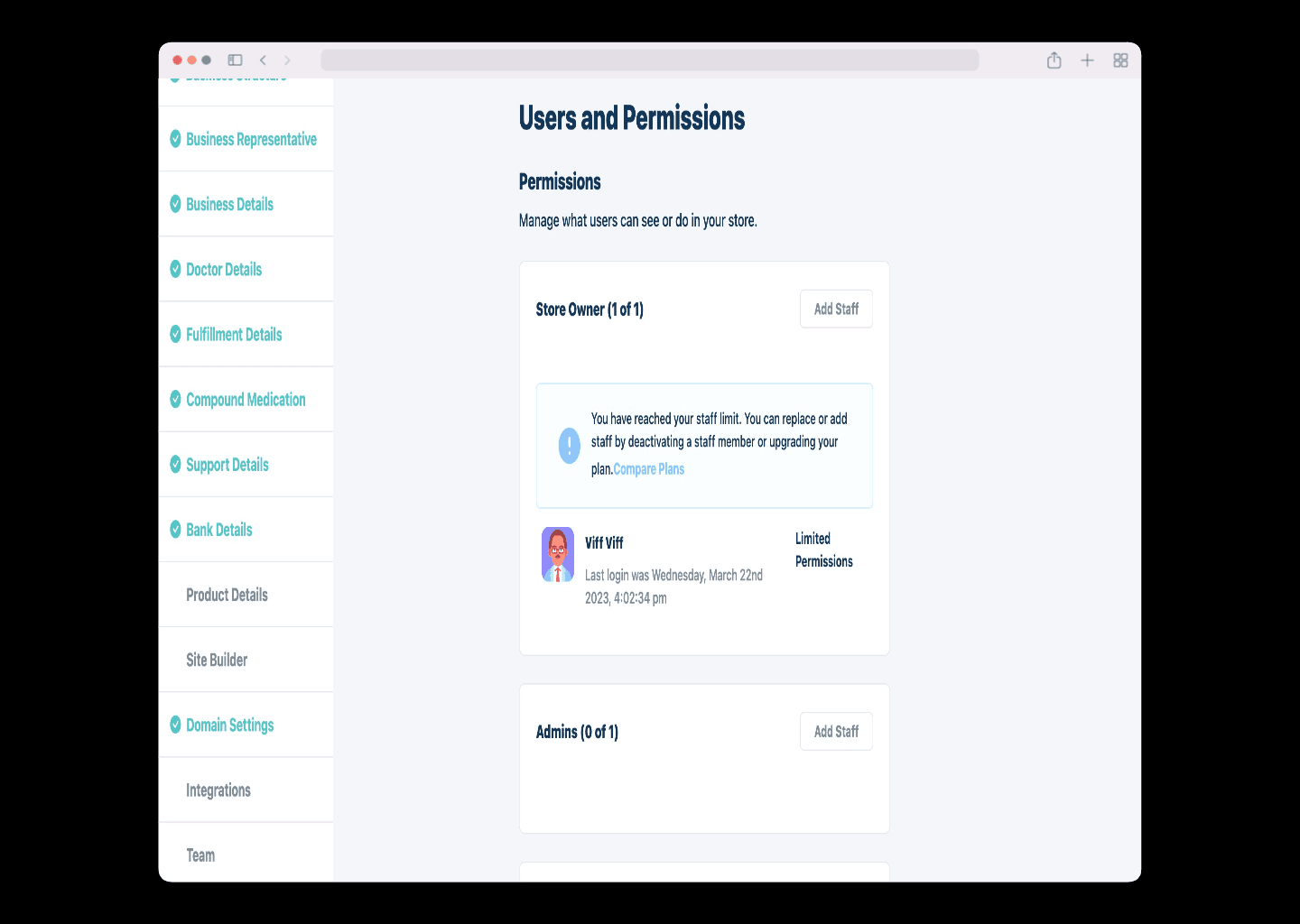 Teams in finishsetup